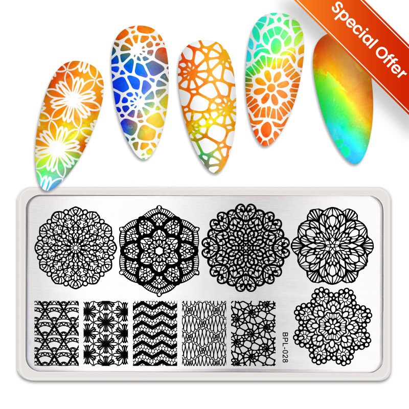 Qfdian Valentine Day Nail Stamping Plates Heart Love Animal Artist Stamping Template Nail Design Stencil Tools Manicure