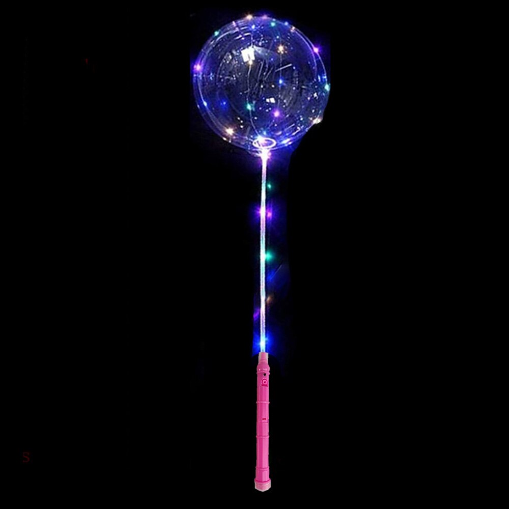 20 Inches Glow Clear Bubble Balloon LED Light Up BoBo Balloons for Baby Shower Christmas Birthday Party Wedding Decoration