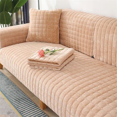 Thicken Plush Sofa Cover Non-Slip Couch Cover Cushion Slipcover For Living Room Multi-sizes Velvet Fleece Furniture Protector