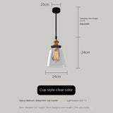 American Loft Pendant Lamp for Bar Bedroom Restaurant Bar Glass Retro Industrial Hanging Lights Fixture Lighting Home Indoor