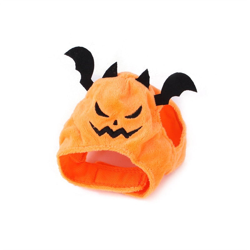 Qfdian Pet Outfits Halloween Festival Pumpkin Hat for Cat Scary Devil Pet Costume Dog Caps Christmas Cosplay Hat Warm Winter Puppy Neck Accessories