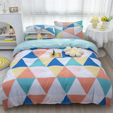 3/4pcs Cartoon Bedding Set Feather Duvet Cover Set Quilt Cover Bed Sheet Pillowcases Kit for Single Twin Double Queen King Bed