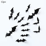 Qfdian halloween decorations halloween costumes halloween gift Halloween Bat Table Runner Black Spider Web Lace Tablecloth Fireplace Curtain for Halloween Party Decoration Horror House Props
