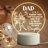 Qfdian father's day gifts Birthday Thanksgiving Gifts for Dad from Daughter Son Personalized Acrylic 3D LED Night Light Bedroom Decoration