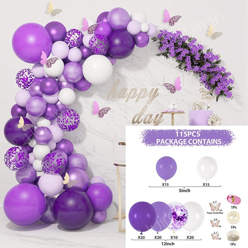 Qfdian halloween decorations christmas decorations Macaron Balloons Garland Latex Ballons Arch Happy Birthday Party Decor Kids Adult Wedding Baloon Chain Baby Shower Balon