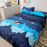 Princess Style Summer Quilts Washable Floral Cartoon Single Double Queen Blanket Bedspread Air Conditioning Girls Boys Comforter