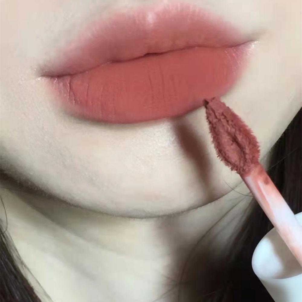 Pink Bear Lipstick Matte Velvet Lip Gloss Sexy Red Lip Tint Makeup Waterproof Lipgloss Long Lasting Lip Stick Korean Cosmetics