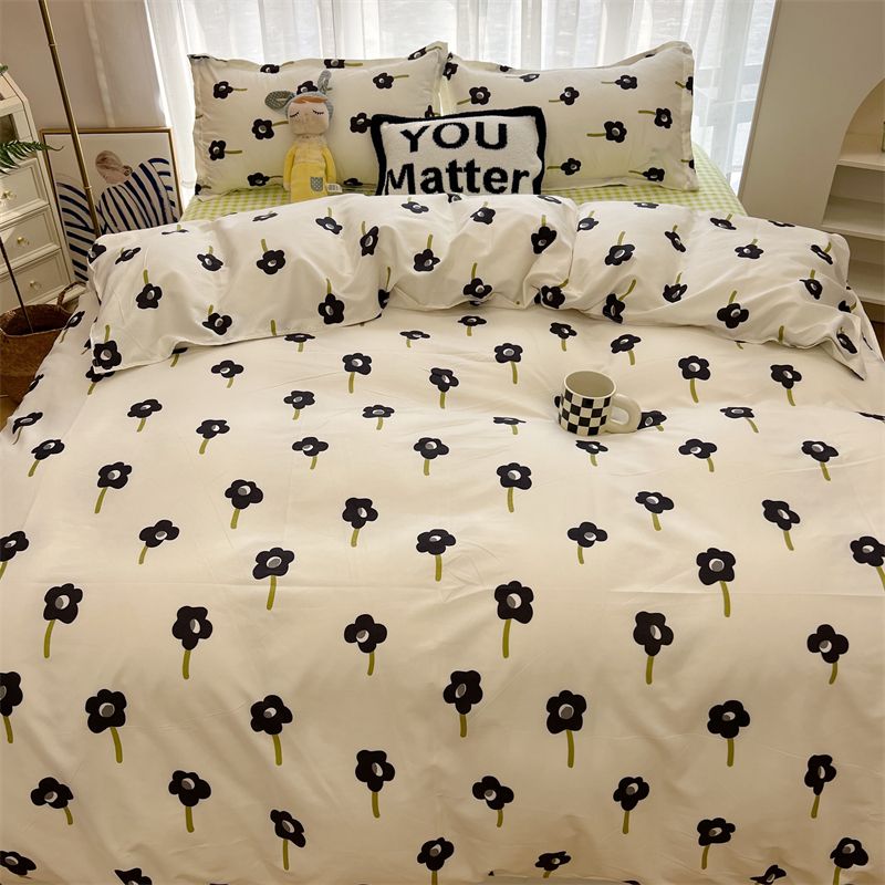 Panda Bedding Set 2023 New Cute Kids Duvet Cover Flat Sheet Pillowcases Twin Queen Size Bed Linen Boys Girls Home Textile