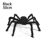 Qfdian halloween decorations halloween costumes halloween giftGiant Spider Huge Spider Web Halloween Decoration Props Haunted Indoor Outdoor Spooky Plush Large Araneid Prank Trick Supplies