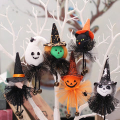 Qfdian halloween decorations halloween costumes halloween gift Halloween Doll Hanging Pendant Ornament Witch Pumpkin Outdoor Tree Party Prop Kids Gift Home Decor Halloween Decoration for Home