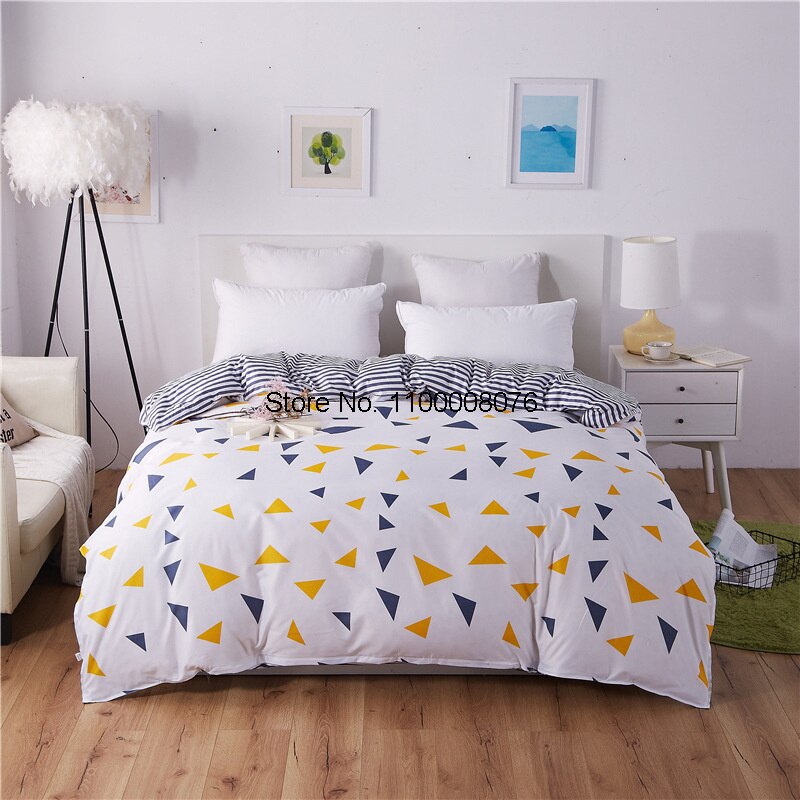 1 piece Quilt Cover Nordic Simple Duvet Cover 180x220 Single Double Queen King Adult KidsBedclothes Bedding Bedroom