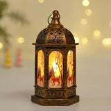 Qfdian halloween decorations Halloween Decorations Led Candle Light Vintage Witch Castle Pumpkin Ghost Hanging LED Lantern Lamp Haloween Party Decor Supplies