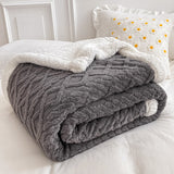 Qfdian Plaid Bed Blanket Children Adults Warm Winter Blankets And Throws Thick Wool Fleece Throw Sofa Bed Cover Duvet Soft Bedspread