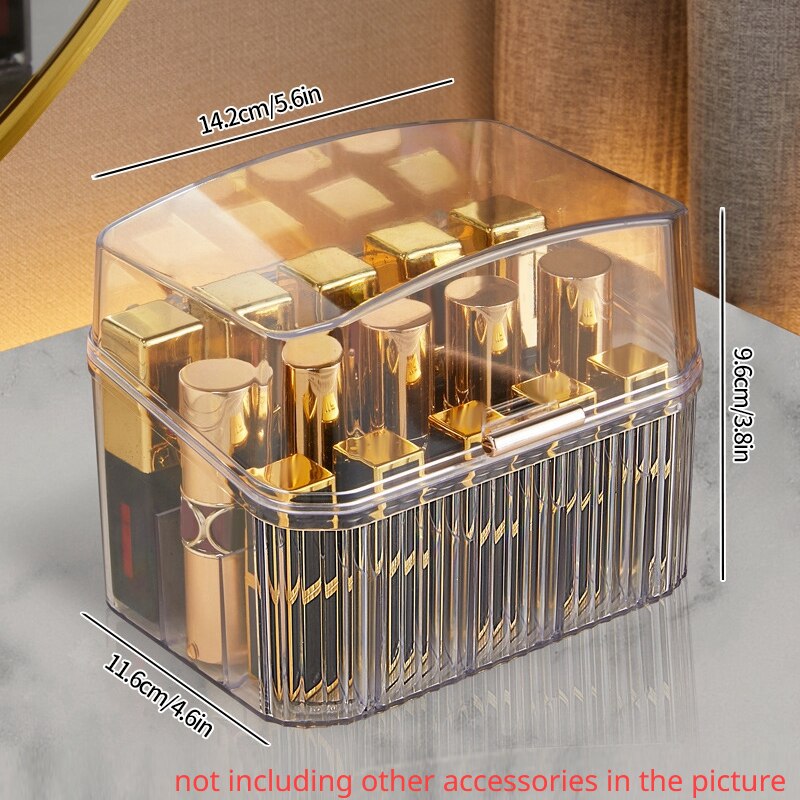 Lipstick storage box lid Dustproof Lipstick Holder Box Desktop Makeup Organizer Waterproof Cosmetics Display