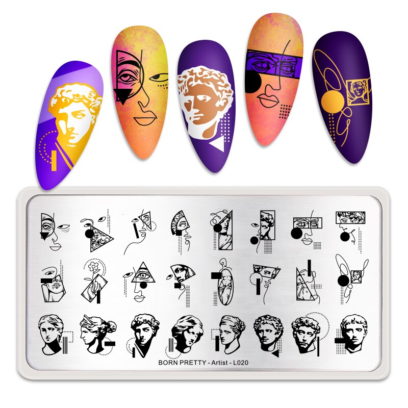 Qfdian Valentine Day Nail Stamping Plates Heart Love Animal Artist Stamping Template Nail Design Stencil Tools Manicure
