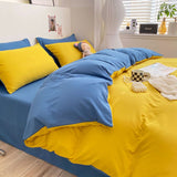 Nordic Plaid Bedding Set Black Grey Soft Bed Linen Single Full Queen Size Duvet Cover Flat Sheet Pillowcases Kit