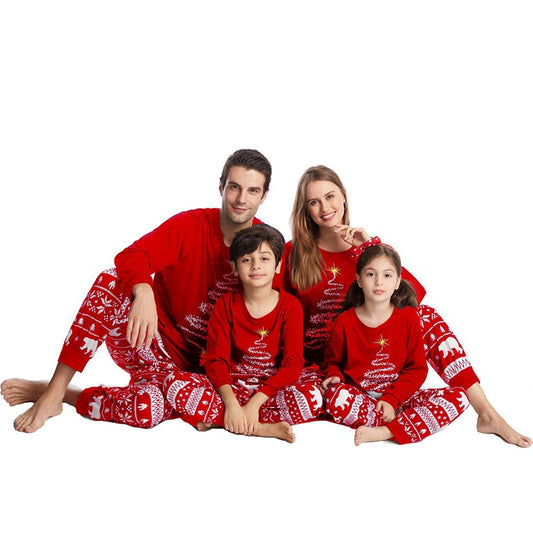 Qfdian halloween costumes christmas costumes Couple Family Christmas Pajamas 2022 New Year Costume For Children Mother Kids Clothes Matching Outfits Christmas Pajamas Set