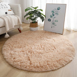 Plush Round Rug White Children Carpets for Living Room Home Decor Soft Kid Bedroom FloorPlay Mat Baby Room Fluffy Cute Rug