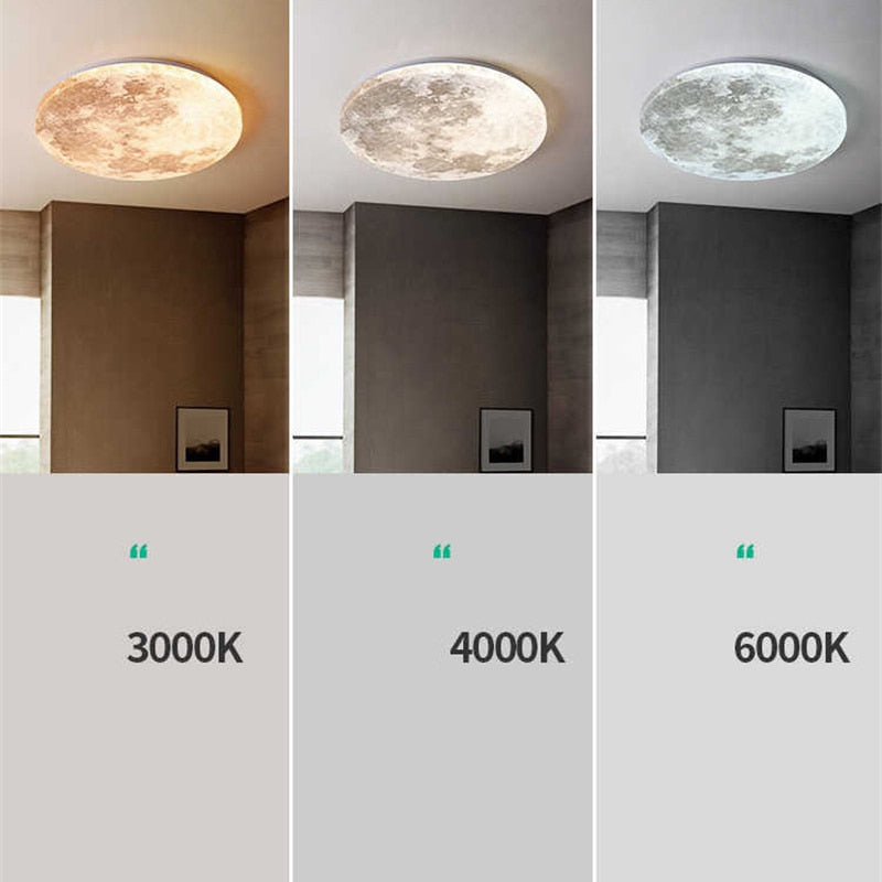 Nordic Moon Ceiling Light Led Bedroom Decoration Lamp Balcony Bathroom Dimmable Room Indoor Lighting Induction Wall Light  Moon