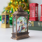 Qfdian halloween decorations Halloween Decorations Led Candle Light Vintage Witch Castle Pumpkin Ghost Hanging LED Lantern Lamp Haloween Party Decor Supplies