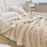 Qfdian Plaid Bed Blanket Children Adults Warm Winter Blankets And Throws Thick Wool Fleece Throw Sofa Bed Cover Duvet Soft Bedspread