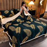 Qfdian Warm Winter Blanket Fluffy Thick Bed Cover Duvet Weighted Blanket For Beds Soft Throw Blankets Bedspread On The Bed Home Bedding