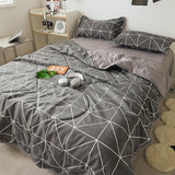 Princess Style Summer Quilts Washable Floral Cartoon Single Double Queen Blanket Bedspread Air Conditioning Girls Boys Comforter