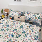Cute Strawberry Duvet Cover Flat Sheet with Pillowcases Floral Twin Full Size Bear Rabbit Bed Linen Boys Girls Bedding Set