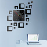 Mini Home Wall Clock 3D DIY Acrylic Mirror Stickers For Home Decoration Living Room Quartz Needle Self Adhesive Hanging Watch