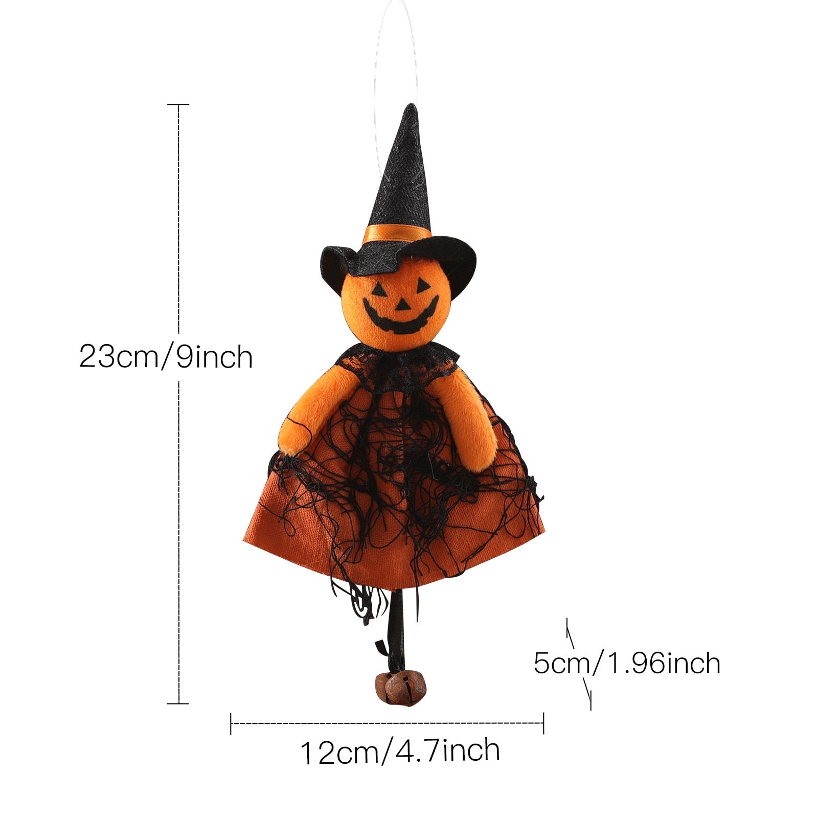 Qfdian halloween decorations halloween costumes halloween gift Halloween Doll Hanging Pendant Ornament Witch Pumpkin Outdoor Tree Party Prop Kids Gift Home Decor Halloween Decoration for Home