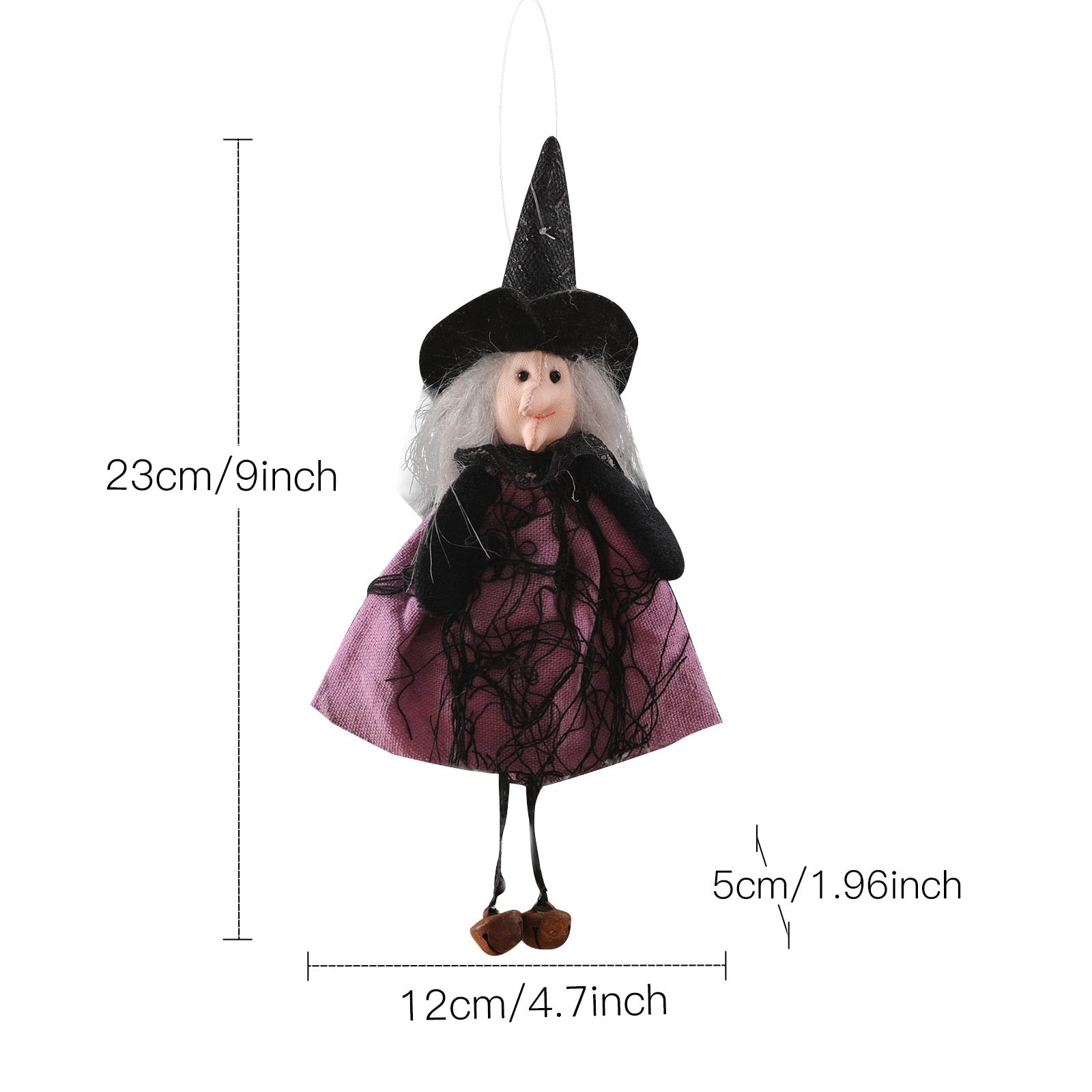 Qfdian halloween decorations halloween costumes halloween gift Halloween Doll Hanging Pendant Ornament Witch Pumpkin Outdoor Tree Party Prop Kids Gift Home Decor Halloween Decoration for Home