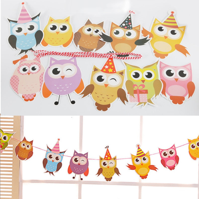 Qfdian Party decoration hot sale new Kids Birthday Party Decoration Kits Happy Birthday Banner Shark Flag Bunting Ballet Girl Unicorn Kindergarten Baby Shower Decor