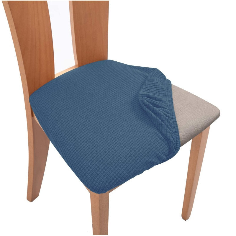 Qfdian Spandex Jacquard Chair Seat Cover Stretch Dining Chair Slipcover Removable Washable Seat Cushion Protector Fundas Para Sillas