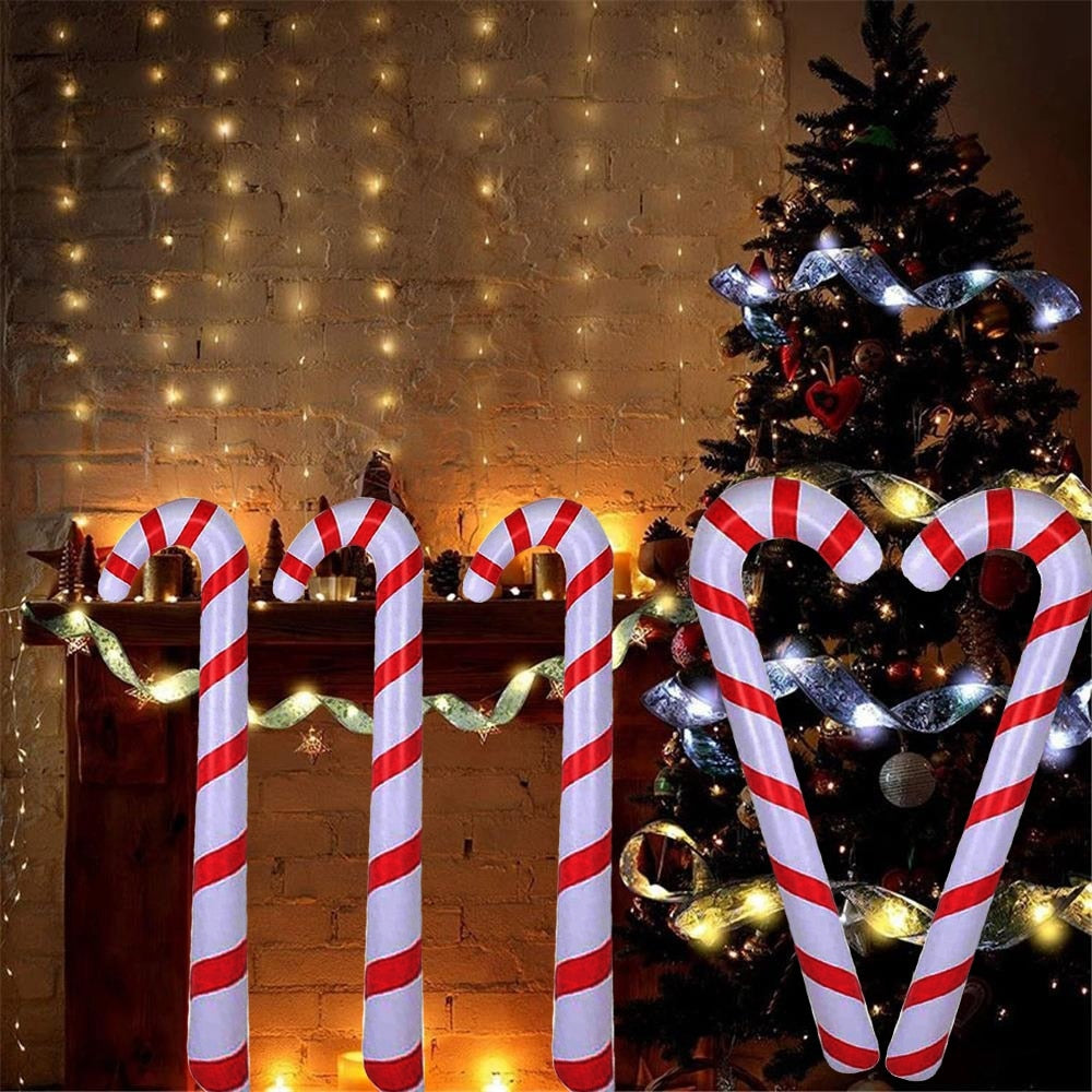 Qfdian halloween decorations Inflatable Christmas Canes Lollipop Balloon Merry Christmas Decoration for Home Xmas Ornaments Outdoor Decors Navidad Gifts Noel