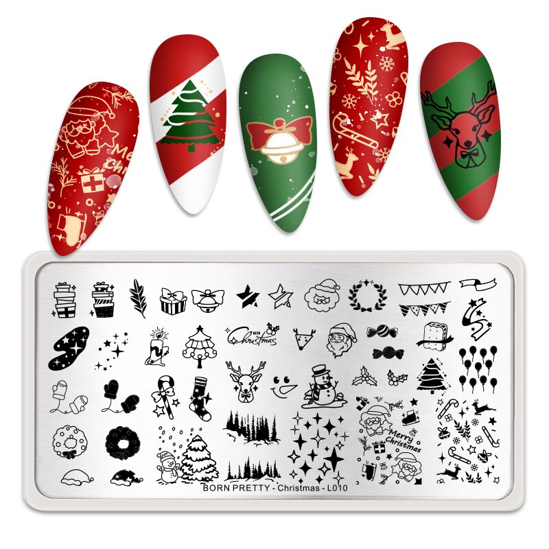 Qfdian Valentine Day Nail Stamping Plates Heart Love Animal Artist Stamping Template Nail Design Stencil Tools Manicure