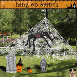 Qfdian halloween decorations halloween costumes halloween giftGiant Spider Huge Spider Web Halloween Decoration Props Haunted Indoor Outdoor Spooky Plush Large Araneid Prank Trick Supplies