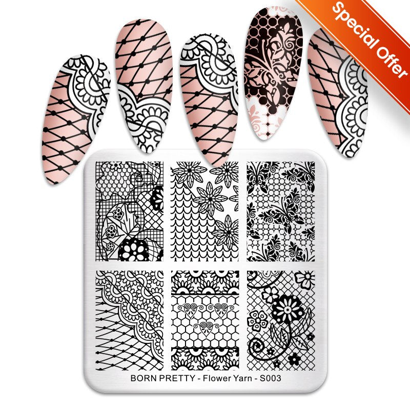 Qfdian Valentine Day Nail Stamping Plates Heart Love Animal Artist Stamping Template Nail Design Stencil Tools Manicure