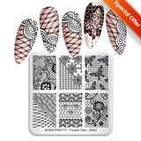 Qfdian Valentine Day Nail Stamping Plates Heart Love Animal Artist Stamping Template Nail Design Stencil Tools Manicure