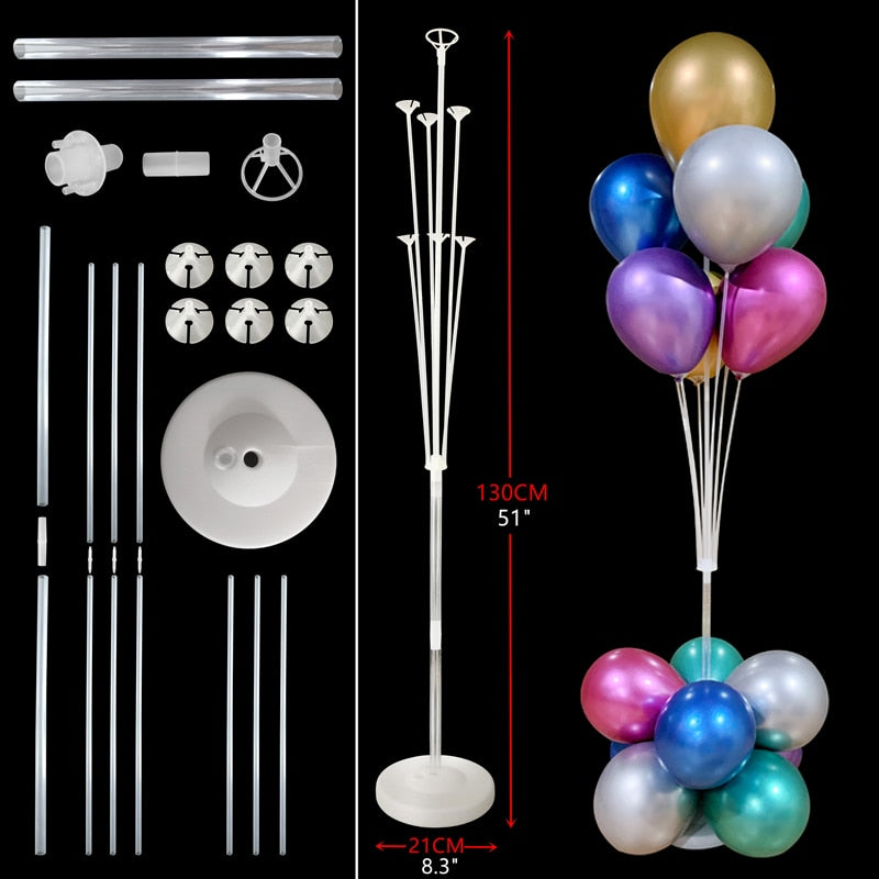 1/2Set Column Balloon Stand for Baby Shower Birthday Wedding Party Decoration Eid Baloon Arch Kit Pump Clip Ballons Accessories