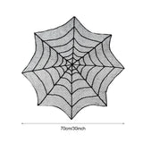 Qfdian halloween decorations halloween costumes halloween giftBat Table Runner Black Spider Web Lace Tablecloth Fireplace Curtain for Halloween Party Home Decoration Horror Props