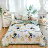 Floral Summer Quilt Cotton Material Washable Air-conditioning Cool Comforter Breathable Blanket Single Double Thin Bed Cover