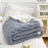Qfdian Plaid Bed Blanket Children Adults Warm Winter Blankets And Throws Thick Wool Fleece Throw Sofa Bed Cover Duvet Soft Bedspread