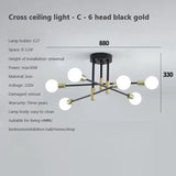 Modern Creative Chandelier LED Lighting Romantic Minimalist Black White Golden Bedroom Living  Dining Room Ceiling Decor Lamp