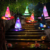 Qfdian halloween decorations halloween costumes Lighted Witch Hats Halloween Decorations Can Be Hung Tree Hanging Ornament Halloween Costume Cosplay Wicked Witch Supplies