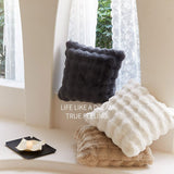 High-end Tuscan Imitation Fur Throw Pillow Luxury High Grade Sofa Cushion Super Soft  Plush Seat Cushion/Back Cushions Pillows