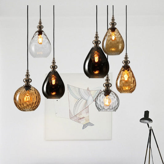 Modern LED Pendant Light Glass Drop Hanging Lamps Home Art Decor Light Fixtures Dining Room Kitchen Lights Restaurant Lighting