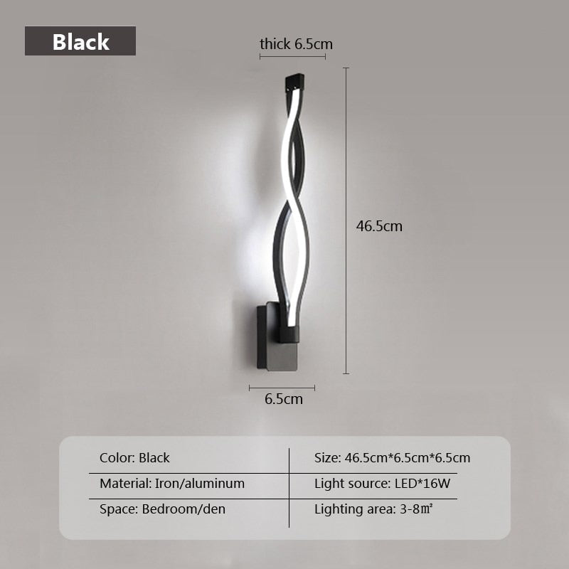 Modern Minimalist LED Wall Lamp Home Indoor Decor wall Sconce For Living Room Bedroom Bedside Lustres Backgroud Light Decoration