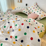 Pastoral Bedding Set Ins Nordic Floral Duvet Cover No Filling Flat Sheet Pillowcases Single Double Size Boys Girls Bedspread