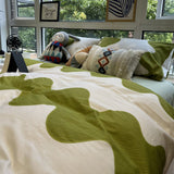 Green Flower Bedding Set Bed Sheet Set Flat Sheet Pillowcases Duvet Cover Cool Fashion Home Textile For Adults Kids Bed Linen