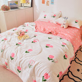 Princess Style Summer Quilts Washable Floral Cartoon Single Double Queen Blanket Bedspread Air Conditioning Girls Boys Comforter